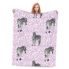Cute Zebra Blanket Animal Texture Purple Zebra Print Blanket Zebra Girls for 