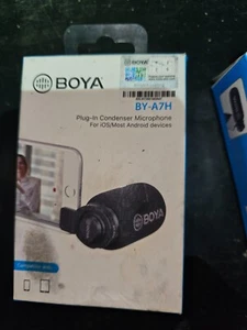 *New* Boya BY-A7H Plug-In Condenser Microphone For IOS/Most Android Devices - Picture 1 of 1