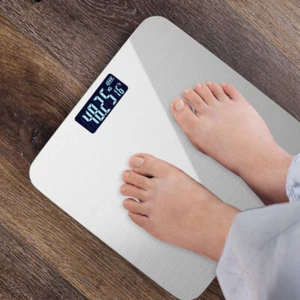Digital Personenwaage Körperwaage Gewichtswaage Badezimmerwaage mit Thermometer - Bild 1 von 14