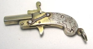 Victoriano SP Reloj Pistola Tapa Mecánica Llavero Grabado Cabeza de Ciervo / Conejo - Imagen 1 de 7
