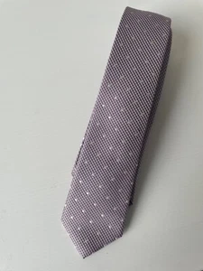 French Connection Mens Tie Purple & White Spotted 6cm Blade - Picture 1 of 3