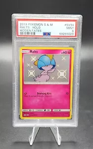 2019 Pokemon Sun & Moon Hidden Fates Holo #SV34 Shiny Ralts PSA 9 MINT - Picture 1 of 2