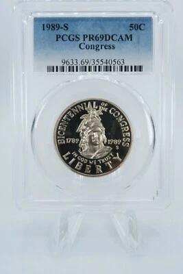 1989-S PCGS PR69DCAM Congress Clad Commemorative Proof 50C - Image 1 of 2