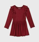 Toddler Girls' Sparkle Cozy Long Sleeve Dress size 12 months color Burgundy 