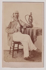 CDV EGYPTE - Narguilé à Port Saïd - Vintage albumen print 1866 - Imagen 1 de 2