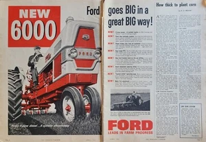 Ford 6000 tractor agrícola "5 arados" vintage 1961 anuncio agrícola - Imagen 1 de 1