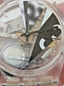 Vintage Swatch Watch 1995 Originals Skeleton See Through WORKS 90s ~ Ships FREE - Picture 1 of 12