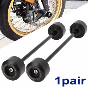 For SUZUKI DL 1000/XT V-Strom CNC Front Rear Wheel Axle Sliders Crash Guard Pair - Picture 1 of 12