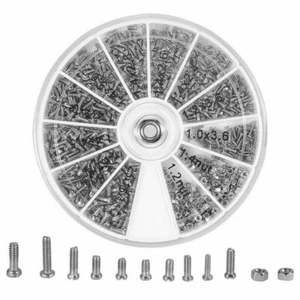 Assorted Stainless Steel Small Screws and Nuts Kit M1 M1 2 M1 4 600Pcs - Photo 1/4