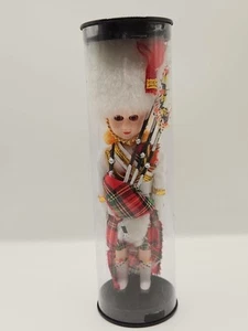 Vintage Scottish Souvenir Doll Bagpipe Kilt Sleepy Eyes 6" - Picture 1 of 15