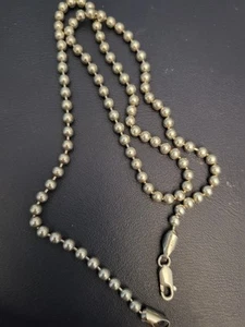 Vintage Sterling Silver 925 Ball Desing 20 Inch Necklace 23.2 Grams Italy - Picture 1 of 5