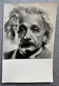 Albert Einstein Vintage Real Photo Postcard Agfa Paper c.1935-1945 Rare RPPC - Picture 1 of 3