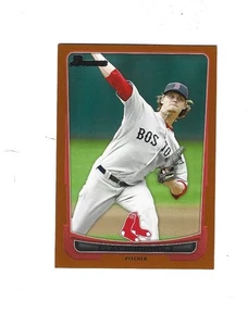 2012 Bowman Orange #102 Clay Buchholz /250  BOSTON RED SOX - Picture 1 of 2