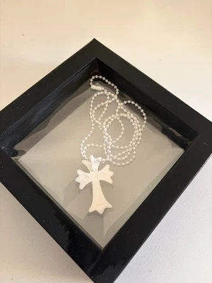 Хром сердца CH белый подвеска силиконовый мяч цепочка ожерелье - Изображение 1 из 4