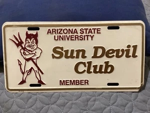 PLACA DE MATRÍCULA DE MIEMBRO DEL CLUB SUN DEVIL DEL ESTADO DE Arizona; ¡¡excelente estado/envío gratuito!!! - Imagen 1 de 4