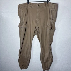 Foundry Supply Mens Size 50 x 30 Cargo Pockets Khaki Pants Work Casual Utility - Picture 1 of 12