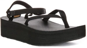 Teva Flatform Slim Ins Grippy Traction Womens Sandal In Black UK 3 - 8 - Picture 1 of 6