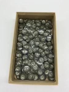 Grey Buttons 20mm. Lot of 200+ Two Hole Plastic Buttons. Vintage, Style 601-08 - Picture 1 of 12