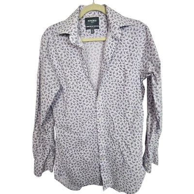 Camisa de Vestir Bonobos Camisa Bonobos Camisa Ajustada Estampado Origami 15-33 Púrpura Foto 1 de 4