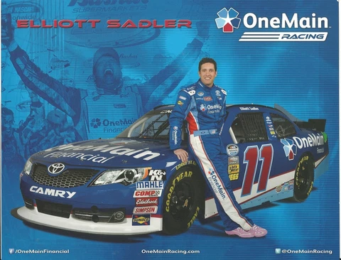 2013 ELLIOTT SADLER "ONE MAIN FINANCIAL RACING" #11 NASCAR NWIDE POSTCARD Cover