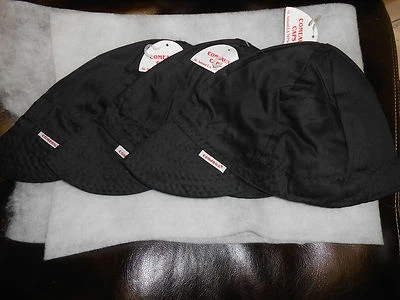 NWT Lot of 3 Comeaux Caps Welding/Welders Hats Solid Black Reversible 2000 Sized - Image 1 of 2