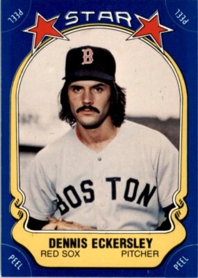 1981 Fleer Star Stickers Baseball Dennis Eckersley (A) Boston Red Sox #34 - Image 1 of 2