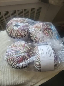 4 BALLS BERROCO ZODIAC CORD/TAPE YARN 1 3/4 OZ-COTTON/NYLON-ITALY-VARIEGATED - Picture 1 of 7