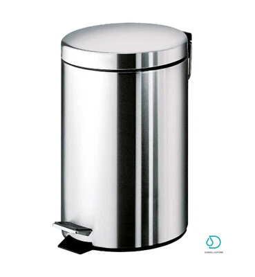 Portarifiuti bagno gettacarta cestino pattumiera argenta capacità 3 lt - 5 lt - - Immagine 1 di 4