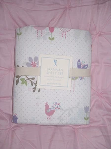 NUEVO Juego de sábanas COMPLETO Pottery Barn Kids primavera flor lavanda pájaro ~ REGALO DE VACACIONES - Imagen 1 de 1