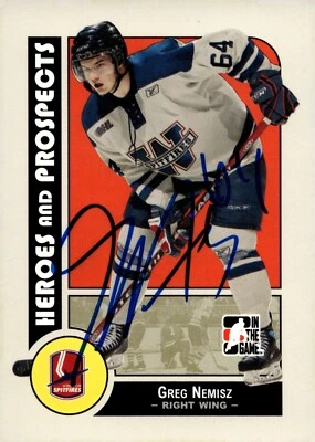 Greg Nemisz - Signed 2008-09 In The Game Heroes And Prospects Card #45 - Image 1 of 2