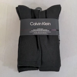 Calvin Klein Men's 5-Pairs Cushion Crew Socks. Grey Calvin Klein Text Logo - Picture 1 of 3
