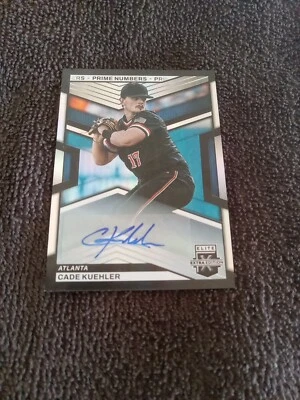 2023 Panini EEE Prime Numbers Cade Kuehler Atlanta Braves Auto Card #38 42/60 - Image 1 of 2