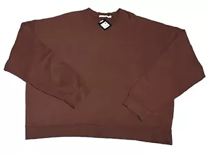MNML Vintage Wash Long Sleeve Crewneck Men's XL Brown Oversized NEW CultureKings - Picture 1 of 6