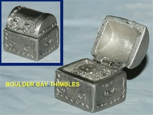 TCC PEWTER THIMBLE - CURIOSITY SET - 'Treasure Set' with lifting lid - Picture 1 of 1