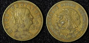MESSICO Bronzo 1960 Mo 5 Centavos Grande tipo XF KM# 426 (27 907) - Foto 1 di 3