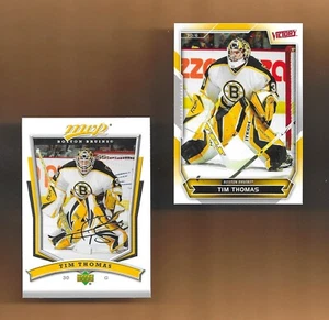BEIDES! TIM THOMAS-BOSTON BRUINS! UD VICTORY/MVP SILVER SCRIPT SHARP! - Bild 1 von 2