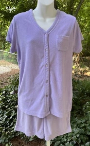 Carole Hochman Heavenly Soft Sz XS 2pc Terry Womens Purple Pajamas Lounge Set - Picture 1 of 4