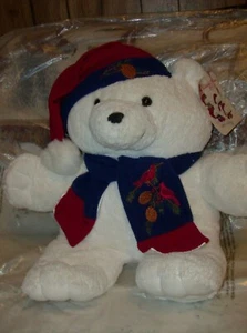 2005 Weihnachten K-Mart Bär Urlaub blau Schal Kardinal Vogel alle Etiketten angebracht - Bild 1 von 8