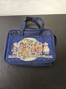 Zondervan Custodia/Cover Bibbia Blu Navy con Penna Grande, Tasche - Foto 1 di 17