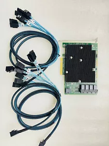 HBA BUS ADAPTER CARD IT Mode 4*SFF-8643 SATA Cable LSI SAS 9300-16I 12GB/S - Picture 1 of 6