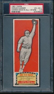 1951 TOPPS CONNIE MACK A/S BASEBALL HONUS WAGNER PSA 4.5 VG-EX+ HOF TOUGH! - Picture 1 of 2