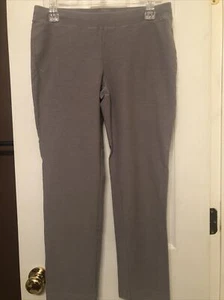Pantalones de pierna cónica Eileen Fisher gris cintura elástica informales pequeños - Imagen 1 de 7
