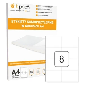 Etiketten selbstklebend Klebeetiketten Bögen weiß auf DIN A4 105x74mm 100 Stk - Bild 1 von 4