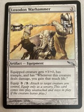 Mtg X1 LOXODON WARHAMMER, Mirrodin, Uncommons , LP- Pre-owned