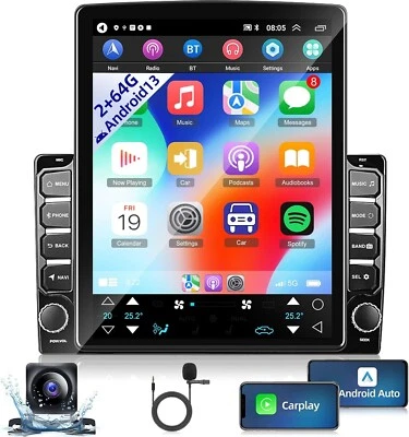 2+64G Android 13 Double Din Car Stereo with Wireless - Image 1 of 4