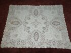 Vintage Quaker Lace Tablecloth Flowers 61x49 Perfect for Holiday Entertaining