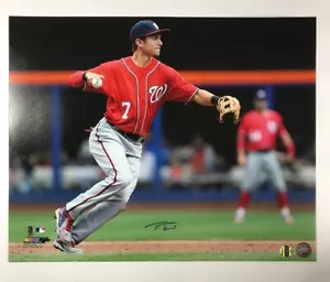 Washington Nationals Trea Turner Signed 16x20 Photo LOJO - Picture 1 of 4
