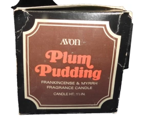 Vintage Avon Plum Pudding Duftkerze Neu mit Karton - Bild 1 von 6