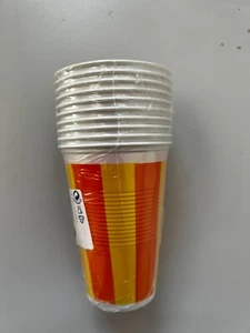 Plastikbecher neu verpackt 0,2l Gelb/Orange 3 x 10 Stück Trinkbecher Partybecher - Bild 1 von 2