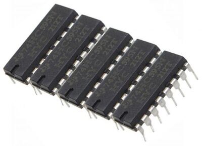 5 X SN74HC595N DIP16 8 Bit Shift Register SN74HC595 74595 74HC595 Arduino LED UK • 2.89£